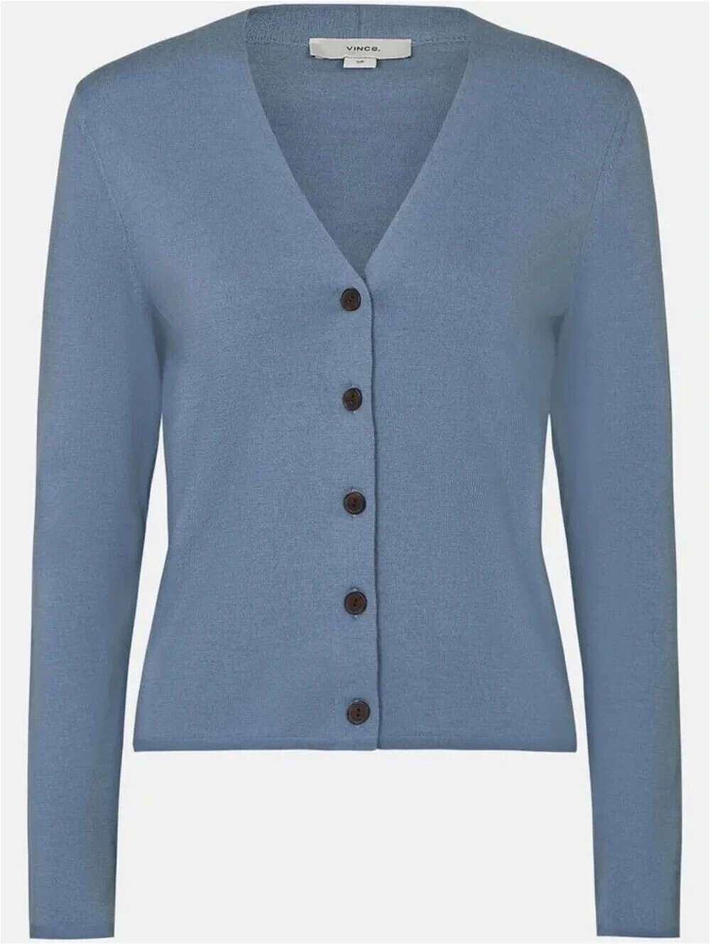 NEW, Vince Slim Button Front Wool Bend Cardigan in Blue Sz XS #S7652